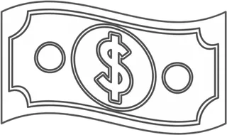 美元线条图素材黑白