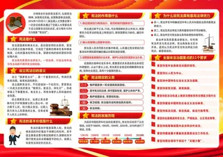 红色 宪法 折页