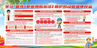 职业病防治法职业健康宣传栏展板 