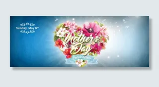母亲节花卉贺卡素材