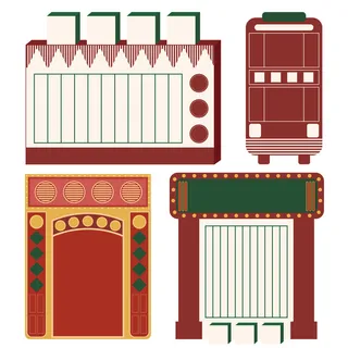 复古国潮港风传统文化矢量源文件