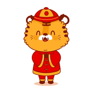 卡通小老虎PNG免抠插画素材可爱动物老虎插画贴图PNG免抠设计素材