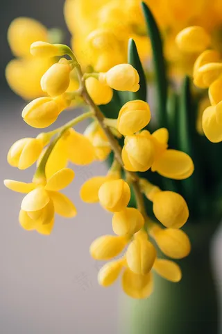 黄色小花鲜花摄影图