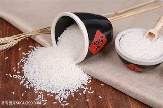 洁白的大米摄影图片