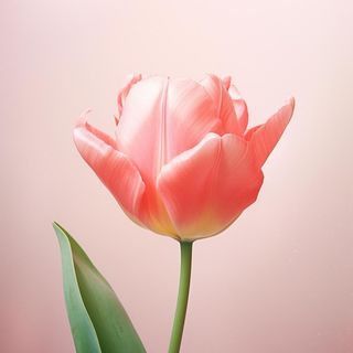 粉色清新郁金香鲜花背景