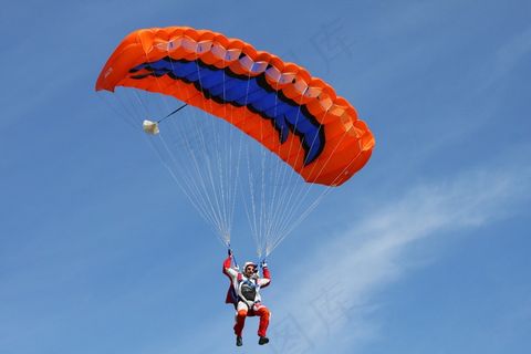 降落伞空中降落图片