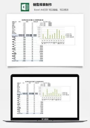 销售报表制作excel模板