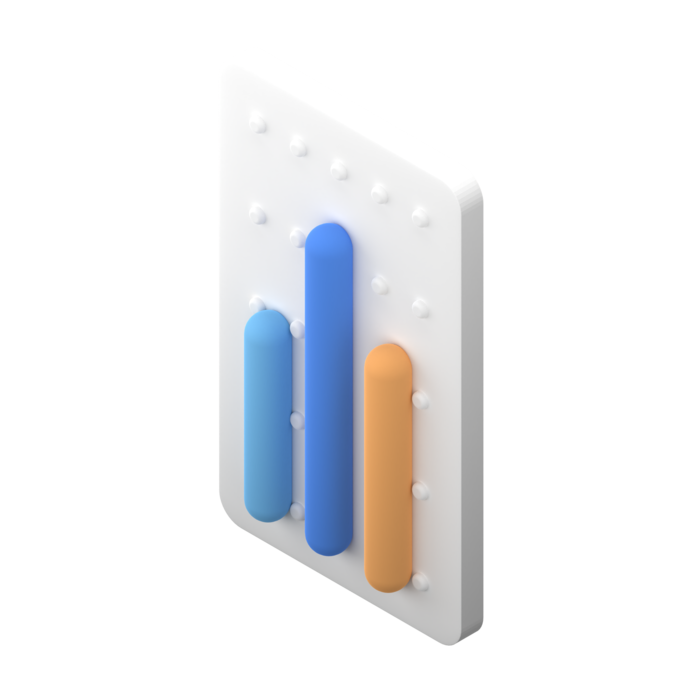 柱状图简约3D数据png图标素材