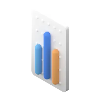 柱状图简约3D数据png图标素材