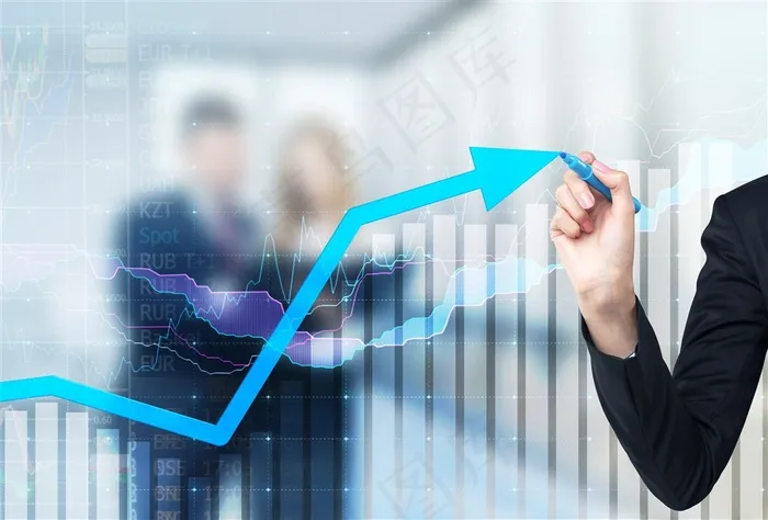 点击商务科技图表的商务人士高清图片
