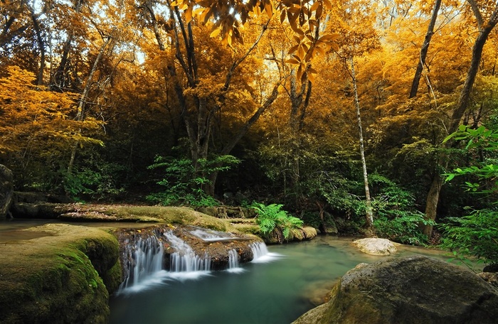 山水溪流山涧风景图片