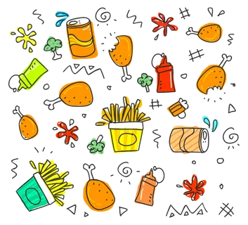 可爱的-草图-放-孩子-乐趣-有趣的-收藏-