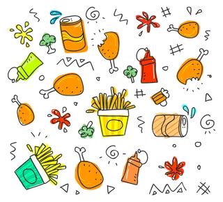 可爱的-草图-放-孩子-乐趣-有趣的-收藏-