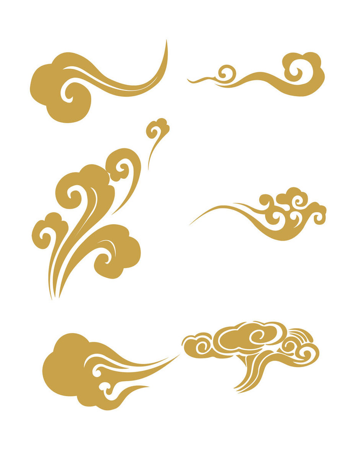 中国风古典式线条祥云纹底纹图案纹理装饰背景素材AI素材