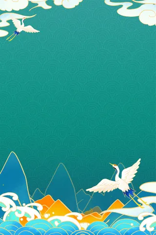 中式古典国潮来袭海报展板宣传背景图PSD设计PS模板素材