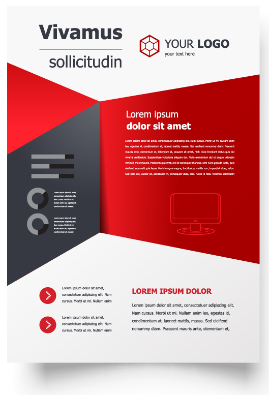 包装宣传册设计模板传单页抽象商务宣传册A4模板创意封面趋势宣传