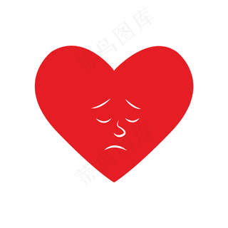 伤心表情另类爱心图片