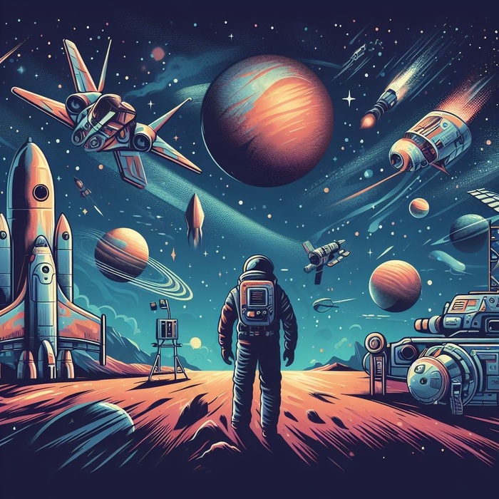 星际穿越幻想插画