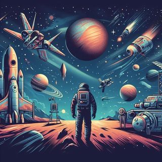 星际穿越幻想插画