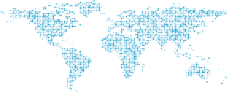 蓝色世界地图卡通分布科技kv主视觉素材