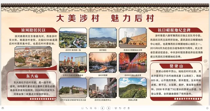 古典古风新农村新景像展板cdr矢量模版下载