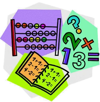 算盘数字数学卡通少儿兴趣班素材