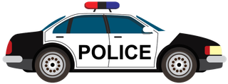 警察线条卡通