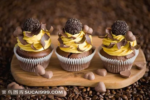 纸杯蛋糕高清摄影图片