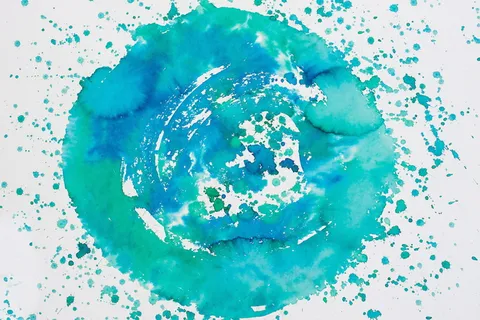 泼墨水彩画图片