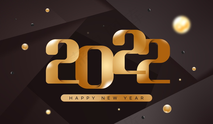 虎年数字2022元旦新年字体设计模板(5504x3224)psd模版下载