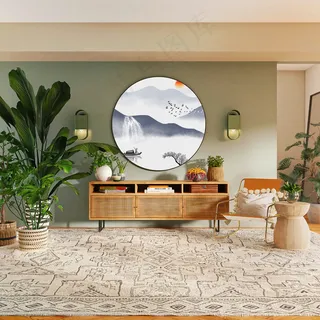 客厅卧室红日山水国风装饰画玄关画山水图 客厅卧室红日山水国风装饰画玄关画山水图