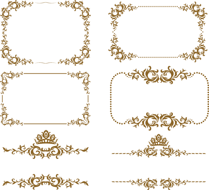 欧式花纹边框古典底纹花边欧美分割线装饰
