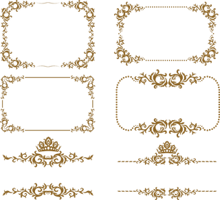 欧式花纹边框古典底纹花边欧美分割线装饰