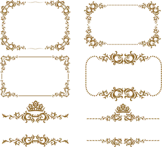 欧式花纹边框古典底纹花边欧美分割线装饰