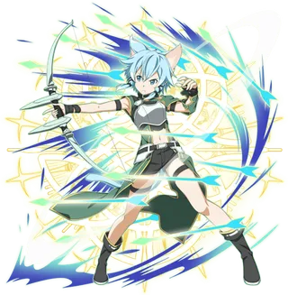 女孩攻击射箭素材卡通简笔