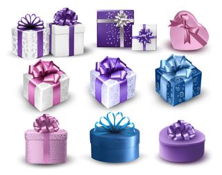 立体礼盒设计矢量素材