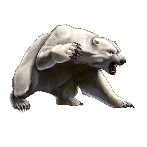 白色愤怒的熊 PNG(3000x3000)