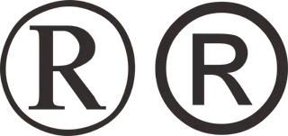 R标 免抠图商标 宋体 黑体免抠图