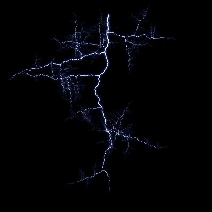 开叉的紫色闪电