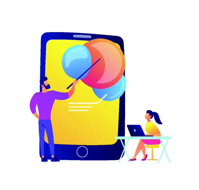 扁平化人物场景办公互联网等距ai矢量设计网页海报UI素材插画