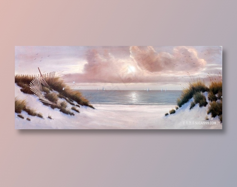 海景高清油画风景画