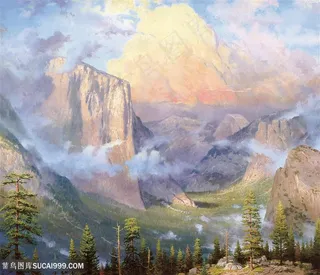 高清油画唯美托马斯风景