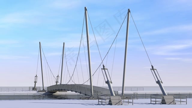 桥, 杜伊斯堡, 港内, 艺术, 文化, 建造, 光