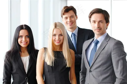 微笑的欧美商务男女高清图片