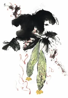 国画瓜果蔬菜鱼虾蟹美图摄影图片