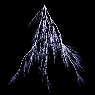 雷电和黑色背景