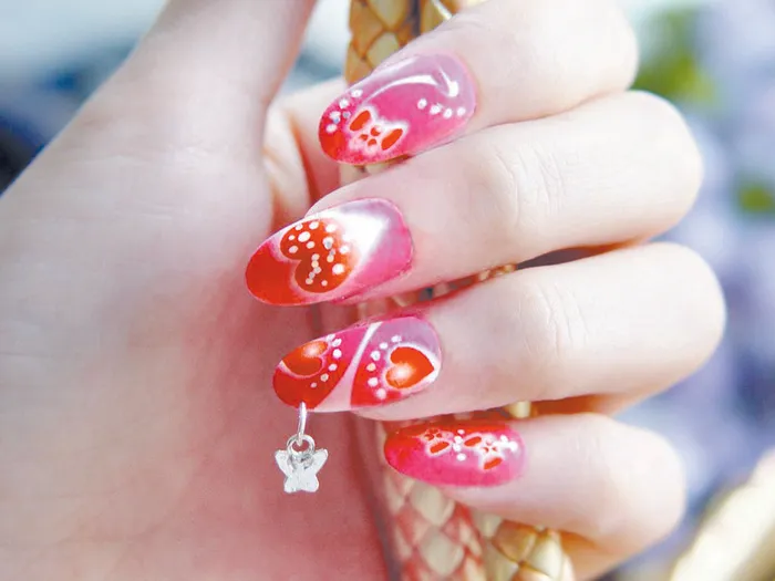 七夕情人节美甲图片