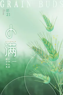 小满 小满节气海报 小满 小满节气海报