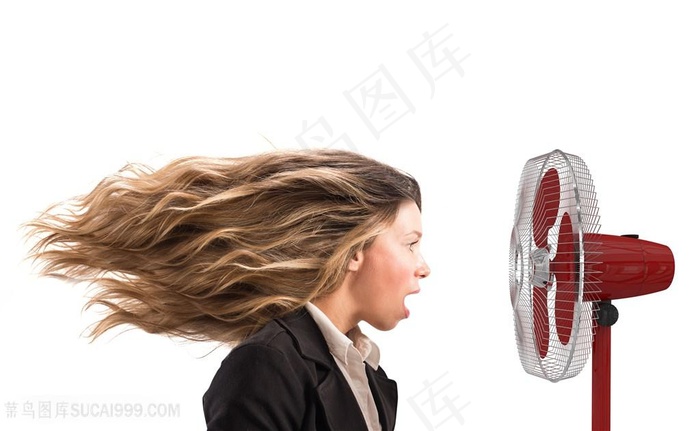 表情夸张的商务女士高清图片