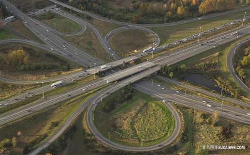 环形公路摄影图片